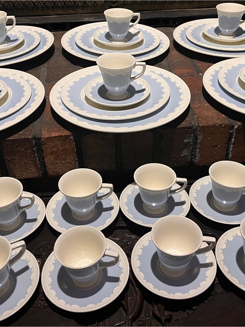 40 pieces Wedgwood Queensware Albion Corinthian Blue China